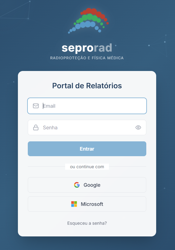Seprorad — portal de relatórios